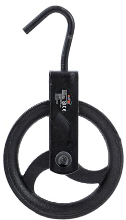 KATSU Tools Carrucola Gin 180mm con Gancio Girevole, Rullo per Ponteggi e Sollevamento 182125