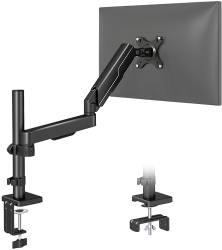 TVON Single Monitor Arm Desk Mount for 13-35 Inch Flat or Curved Screens