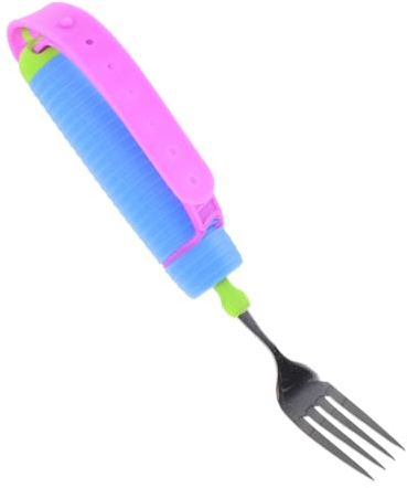 VALICLUD Tenedor Antiderrames Adaptable Utensilios Peso Antivibraciones Para Personas Mayores Discapacidad