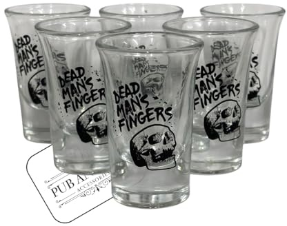 Laurie's Pub and Bar Accessories | Dead Man Fingers Shot Glasses Set of 6