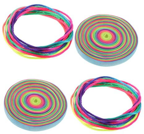 Hemobllo Cuerdas de Saltar Banda Elástica Estable y Divertida 4 Piezas de Goma y Algodón para Niños para Hacer Ejercicio al Aire Libre