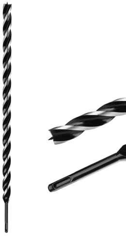 Extra Long 22mm x 600mm Auger Drill Bit SDS Plus, SDS Wood Auger Drill Bits | 22mm Dia. Timber Drill Bit 600 mm Long for Woodworking