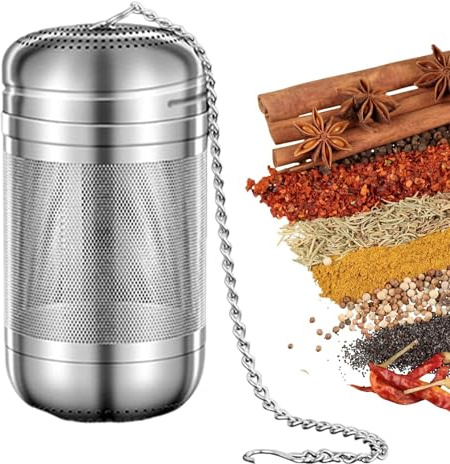Infuseur à thé - Boule à thé en acier inoxydable de 6,3 cm - Panier à tamis à mailles fines - Filtre à feuilles en vrac durable - Steeper polyvalent pour tisanes, épices, épices, cuisine, brassage