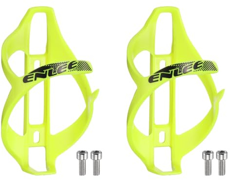 QUARKZMAN 2pcs Porte-Bidon De Vélo Léger Universel Support pour Bouteille Cage À Eau pour VTT Montagne Route Gravel, Jaune