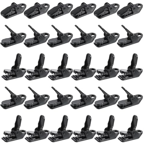 Ouligay 30 PCS Tarpaulin Clips Tarp Clips Heavy Duty Lock Grip Reusable Tarp Clamps Shade Cloth Clips for Secures Outdoor Camping, Awnings, Car Covers, Swimming Pool Covers