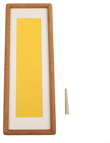 Hosrivae Cornice portafoto in legno con finitura in noce, 6 x 24 cm, apertura a vista, 10 x 30 cm, cornice in legno, decorazione da parete per la casa, fai da te, opere d'arte calligrafica (legno)