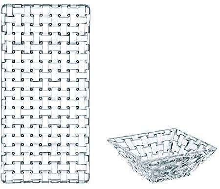 Nachtmann - Tablett für Aperitif Dinatoire Design Collection Bossa Nova aus Kristall, 3-teilig