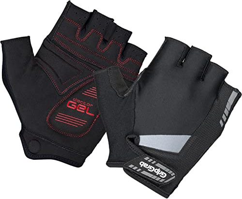 GripGrab SuperGel Fahrradhandschuhe Sommer - 6mm DoctorGel Polster | Kurzfinger Radhandschuhe Herren für Rennrad und Gravel Bike, Stoßdämpfende Gel-Polsterung, Ausziehhilfen, Klettverschluss