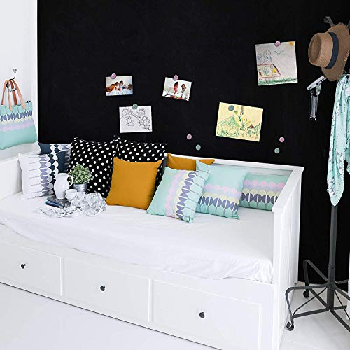 KaRoFoilFIX Selbstklebende magnetische Wandtafel Folie | Farbe: schwarz | inkl. Kreidestift + 10er Set Magnete| Kreidetafel | Selbstklebefolie l MagnetTafel (160x100 cm)