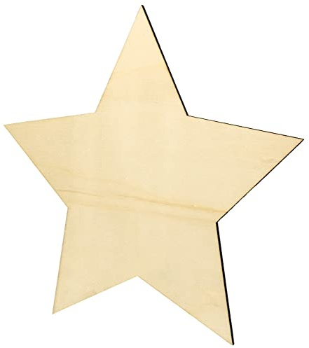 Kleenes Traumhandel Holzstern - Stern aus Holz - Wanddeko - Sternscheiben - Holzstern für Geburtstag, Hochzeit, Dekoration - ca. 45 cm, Typ2