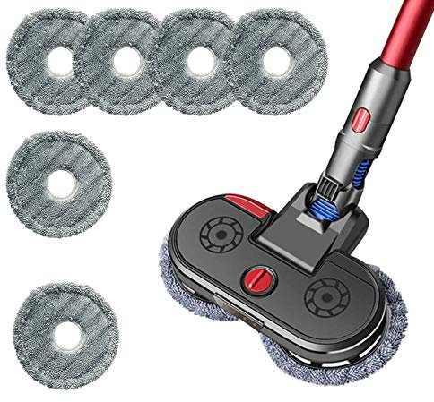 GYing elektrischer Wischkopf mit Zerstäubung und 6 Wischmopps für Dyson V7, V8, V10, V11, Staubsauger-Zubehör