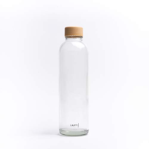 Carrybottles Glastrinkflasche 0,7l (Pure)| Sportflasche, Wasserflasche | BPA-frei, auslaufsicher & kohlensäuregeeignet | Made in Germany