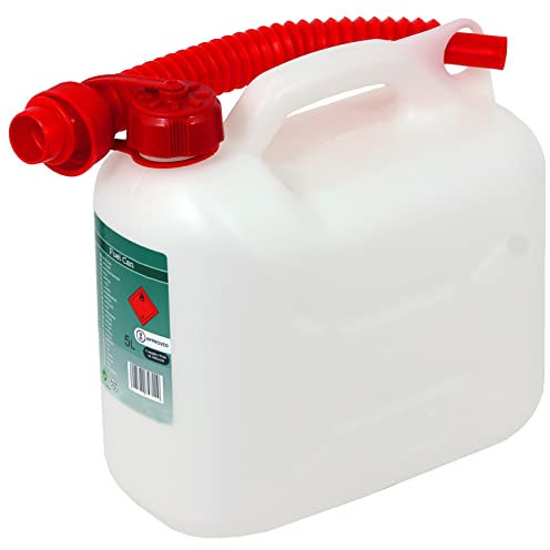 SPARES2GO Fuel Can Petrol Diesel Jerry Canister with Flexible Spout (5L)