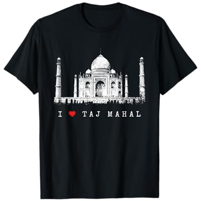 I Love Taj Mahal Agra Indie Vintage Inde Skyline India T-Shirt