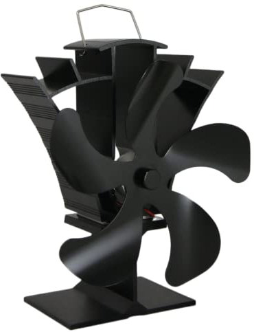 Tomersun 5 Blade Log Burner Fan Mini Wood Stove Fireplace Fan Heat Powered for Wood Burning Stove