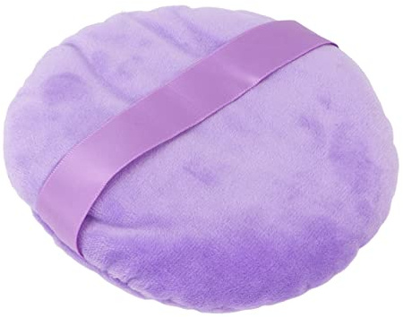 Ultrgroße, runde Puderquaste für Make-up, waschbar, weich, Schwanendaune, Lila