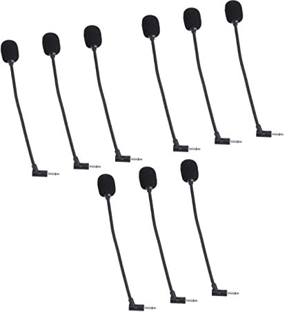 Mobestech 9pièces Microphone Portable Compact pour Ordinateur Et Smartphone Stéréo Pôles Compatible avec Les Appareils pour Enregistrement Et Chats Ligne