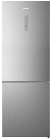 Hisense RB645N4BID Frigorífico Combi Inverter, Ancho especial 70Cm, Botellero, No Frost, 2 Metros,495Litros, Sistema de flujo de aire, Acabado Inox