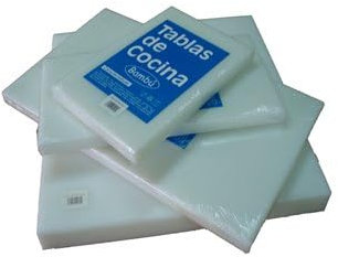 Bambu tabla corte polietileno 45x45x4