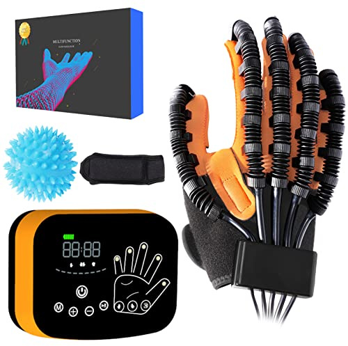 EMFOCU Aktualisierte Roboter-Reha-Handschuhe, Schlaganfall-Handschuh für Hand und Fingersteifigkeit, Hand-Reha-Handschuhe für Spasmen, Hand-Therapie-Handschuhe für Lähmungshand, Reha-Ausrüstung.
