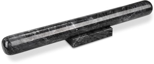 HESHIBI Marble Rolling Pin with Stand, 15.7 Black Stone French Heavy Polished Non Stick Cookie Pizza Pastry Dough Baker Roller for Kitchen Baking