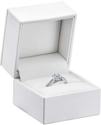 Allure Pack Premium-Schmuckschatulle für Verlobungs- und Eheringe, weiches Leder, Ringschatulle für Antrag, Ringhalter für Männer und Frauen, perfekt als Hochzeitsgeschenk