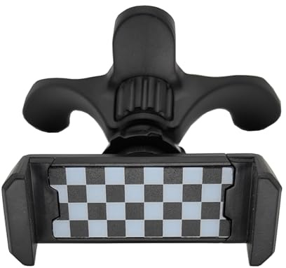 MINI R55 R56 R57 R58 R59 Karierte Flagge Handyhalterung Auto, 360 Grad Vent KFZ Halterung für Mini Cooper One/S/JCW R55 R56 R57 R58 R59(Karierte)