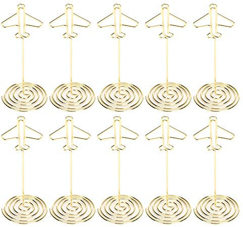 Metall Fotohalter Goldenes Flugzeug Design Für Büro Und Heimdekoration Mit Robustem Eisendraht Für Notizen Und Visitenkarten