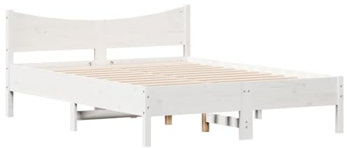 vidaXL Letto senza Materasso Bianco 120x200 cm Legno Massello di Pino