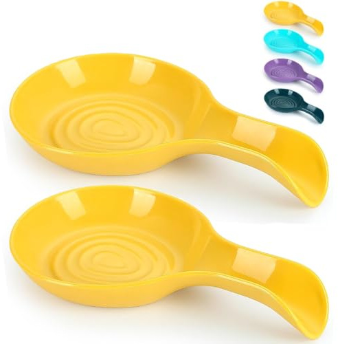 Kyraton Löffelablage 2-teiliges Set, Kochlöffelhalter,Kunststoffe Küchenutensilienhalter Für Löffel, Zangen, Spatel, Löffelständer Für Kochfeld, Löffelhalter, Spülmaschinenfest