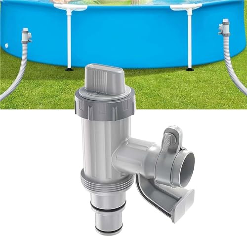 Pool Zubehör-Pool Plunger Ventil Für Oberirdischen Pool | 2 In 1 Pool Absperrventil | Pool Zubehör Für Intex/Bestway/Coleman Pool, Absperrventil Für Oberirdische Schwimmbecken (1STK)