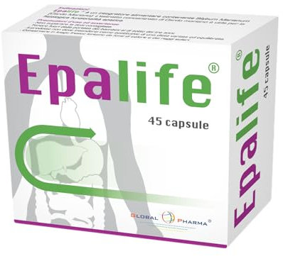 Epalife Fegato Disintossicante Forte Depurativo Con Cardo Mariano Glutatione Curcuma N-Acetilcisteina Integratore per la Normale Funzione Epatica 45 compresse Global Pharma