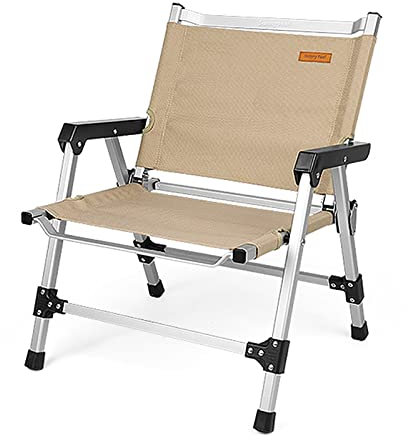 Stuhl leicht, bequem, für Lagerung und Reisen – Leder-Leinen-Picknick-Rasenstühle, Outdoor-Klappstuhl, Campingstuhl