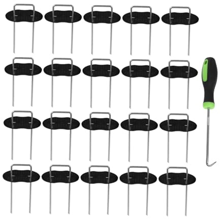 ROMISBABA Piquets De Jardin Forme De u Galvanisés Agrafes De Sol pour Fixer Joints De Tuyaux Arrosage Piquets De Gazon Et Bâches Tissu