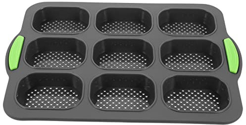Alipis Stampo Per Muffin in Silicone Antiaderente Teglia Da Forno Multi-uso Per Dolci e Pane Lavabile e Resistente Al Calore