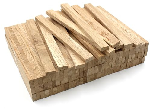 VmG-Store 40x Holzleisten Eiche 22x10x250mm Bastelholz DIY Bastelklötzchen | Massive Holzstäbe unbehandelt zum Basteln Dekorieren Lasern und Bauen für kreative Projekte wie Bilderrahmen Regale Krippen