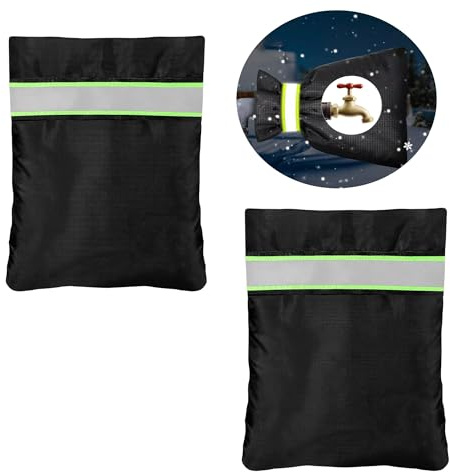 2 fundas para grifo de exterior para invierno, cubierta de babero de grifo, cubierta de aislamiento de manguera, cubierta de grifo externo, calcetines de invierno, anticongelante