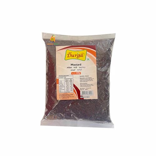 Lakshmi Stores - SRI DURGA Brown Mustard Seeds Big Size 400G | Rai Kadugu Sarson Whole Spice for Tempering Pickle Curry Masala and South Indian Cooking