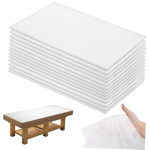 Mobestech Sábanas Desechables para Camilla de Masaje 100 Unidades 80x180 Cm Tela No Tejida Color Claro Uso Profesional Spa Salón Estética Protección Higiénica para Terapias y Masajes