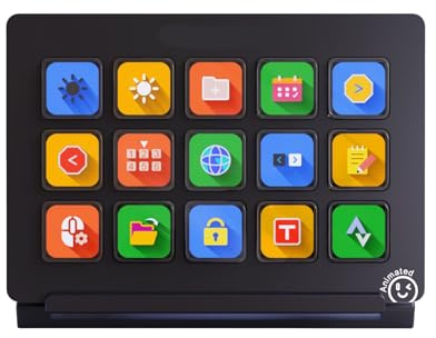 CHAKAE Intelligent Streaming Control Ai Keyboards 15Customizable Macros For Content Creators For Mutiple Apps PC Stream Controller Deck