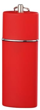 2 Stück Reiseaschenbecher,Mini Taschenaschenbecher Klein Mobiler Aschenbecher,Zigaretten Taschenascher,Tragbarer Edelstahl Zigaretten,mit Schlüsselanhänger,für Reisen Auto Outdoor-Gebrauch,Rot