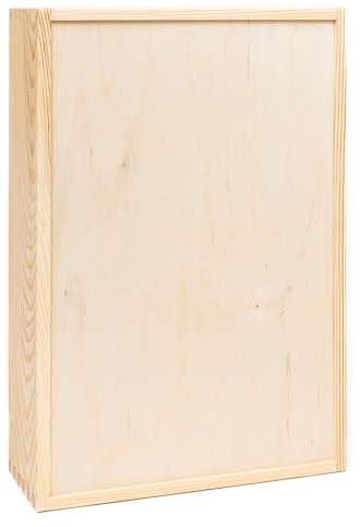 Holzfee Holzkiste Schiebedeckel Holzbox Aufbewahrung Auswahl (38 x 26 x 10 cm)