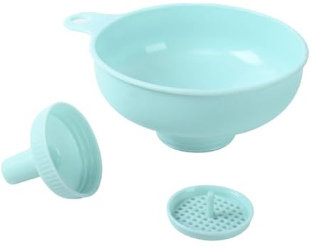 DECOMELODY Embudo De Plástico Multiusos Boca Ancha y Estrecha, Filtro Desmontable, Resistente y Seguro Para Uso Doméstico, Adecuado Para Transferencia De Líquidos y Aceites Cocina
