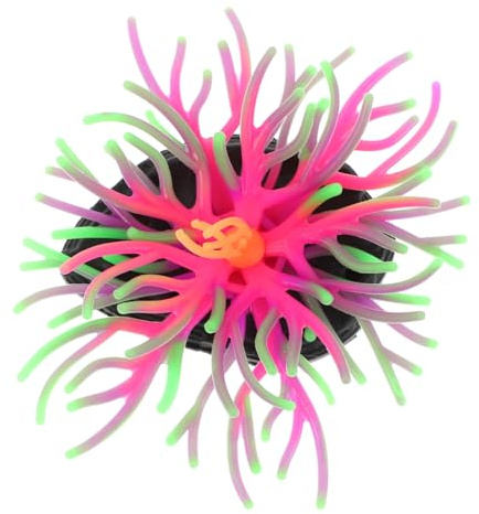 TOYANDONA Realistische Silikon Korallen Deko Aquarium Pflanzen Fischfreundliche Künstliche Seeanemone Langlebig Farbbeständig Weiche Flexible Aquarien Dekoration Pflegeleicht für Süß