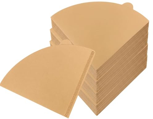 200PCS Coffee Filter Papers, Unbleached Filter Papers with Size 02, Disposable Coffee Filter Papers, for Compatible with Dripper Coffee Makers & Pour Over Coffee Maker (Natural Brown)