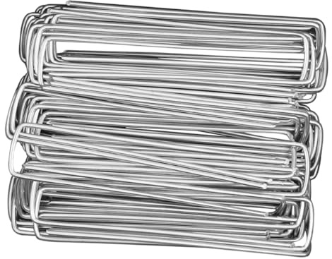 Toyvian 30 pièces Lot de Piquets de Fixation Jardin pour Toile Paillage Gazon Synthétique et Protection Pelouse Agrafes pour Fixation