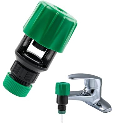 Kitchen Tap Hose Connector,Garden Mixer Hose Pipe Tap Connectors Attachment Adapter,Universal Indoor Outdoor Faucet Plastic Connects Hosepipe Adaptor Fittings,for House Kitchen Sink (Flat Head)