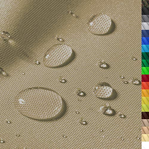 1buy3 – wasserdichter Polyesterstoff “Monaco” mit 12.000mm Wassersäule für Zelte, Abdeckplanen, Bezüge, Outdoorbekleidung & Co – Meterware mit 160cm Breite – reißfest & pflegeleicht (Farbe 04 / Khaki)