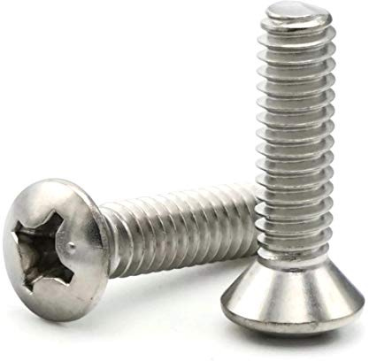 Phillips Oval Head Machine Screws 316 Stainless Steel - #8-32 x 3/4 Qty 100