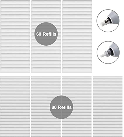 GuDoQi 140 Stück Ersatzradiergummis für Elektrischer Radiergummi | Elektrischer Eraser Refills, Ersatzradierer für Radierstift, 2 Größen (2.3mm 80pcs und 5mm 60pcs)